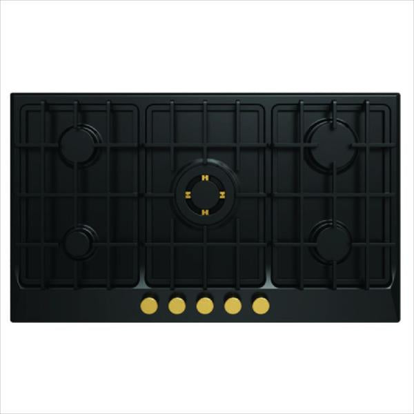 Fresh Built-In Hob Gas 90 Cm 5 Burners Black HAFR90CMBC1/BR. Fresh Built-In Hob Gas 90 Cm 5 Burners Black HAFR90CMBC1/BR.